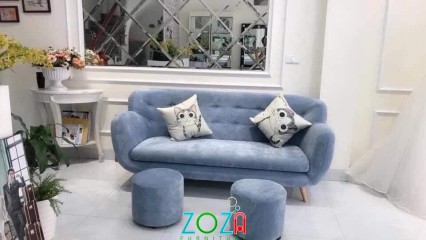 Ghế Sofa Băng màu Xanh Xám